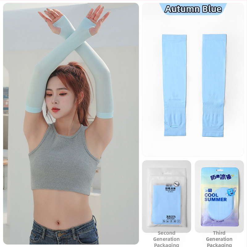 UV ръкави за защита от слънце с Ice Silk плат, нейлонова тъкан, 81–95% нейлон съдържание, пролет 2025, модерен градски стил