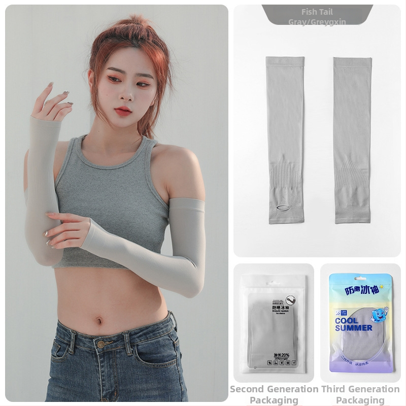 UV ръкави за защита от слънце с Ice Silk плат, нейлонова тъкан, 81–95% нейлон съдържание, пролет 2025, модерен градски стил