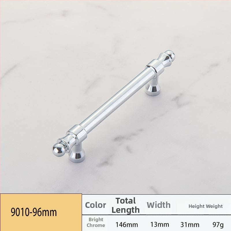 Skapja un garderobes durvju rokturis, modelis 3666, cinka sakausējums, elektroplatinga pārklājums, itāļu minimālisma stils, vienas atvēruma montāža