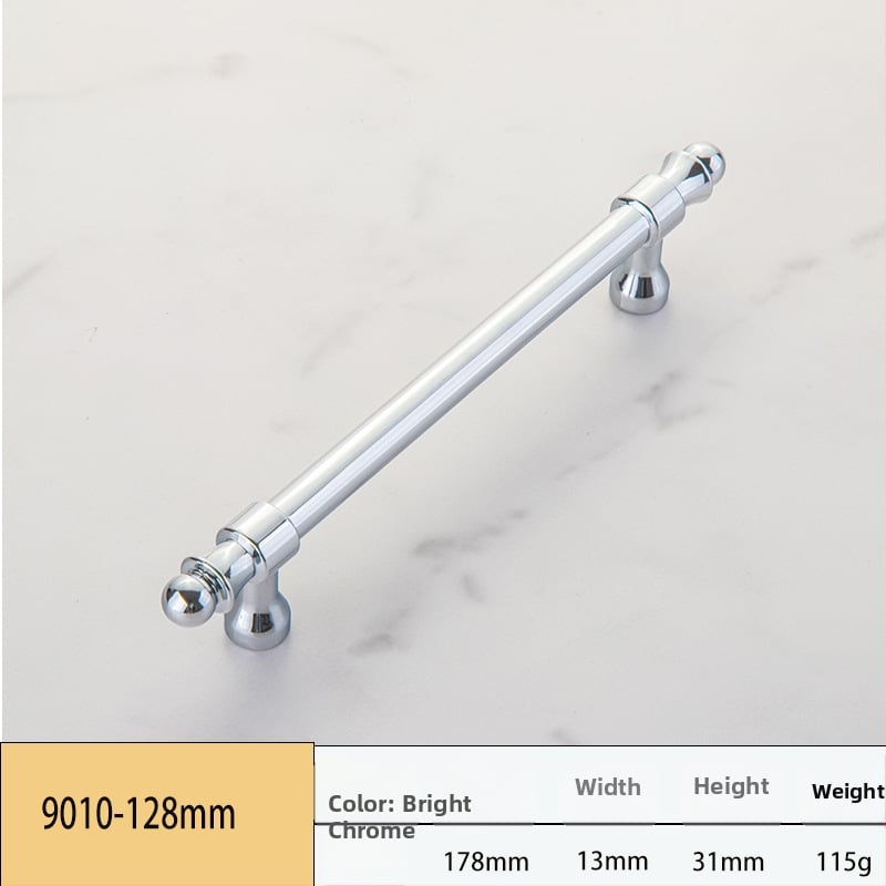 Skapja un garderobes durvju rokturis, modelis 3666, cinka sakausējums, elektroplatinga pārklājums, itāļu minimālisma stils, vienas atvēruma montāža