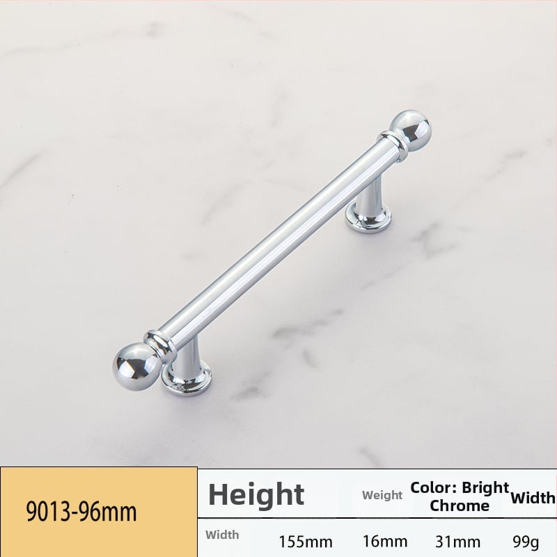 Skapja un garderobes durvju rokturis, modelis 3666, cinka sakausējums, elektroplatinga pārklājums, itāļu minimālisma stils, vienas atvēruma montāža