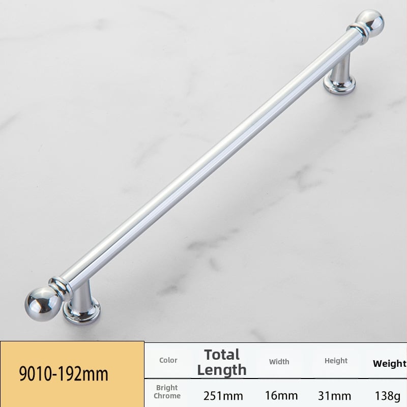 Skapja un garderobes durvju rokturis, modelis 3666, cinka sakausējums, elektroplatinga pārklājums, itāļu minimālisma stils, vienas atvēruma montāža