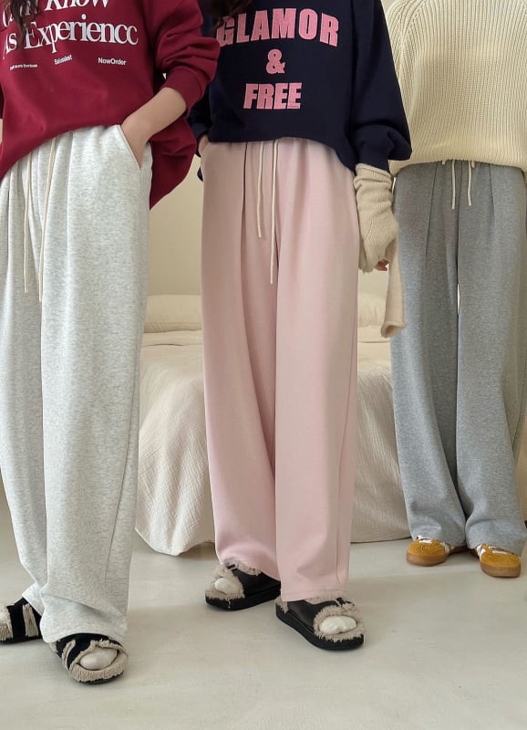 Női pamutból készült széles lábú nadrág, laza szabás, őszi 2024, japán-koreai kényelmes stílus