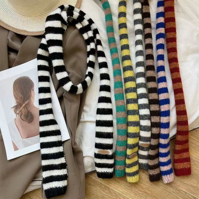 Pleteni šal, korejski stil Y2K, unisex, japanskog tankog dizajna, poliestersko vlakno, proljeće, izdanje ljeto 2021