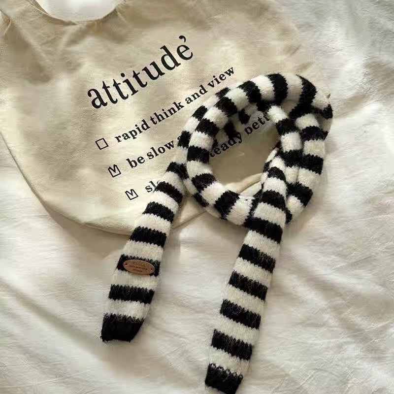 Pleteni šal, korejski stil Y2K, unisex, japanskog tankog dizajna, poliestersko vlakno, proljeće, izdanje ljeto 2021