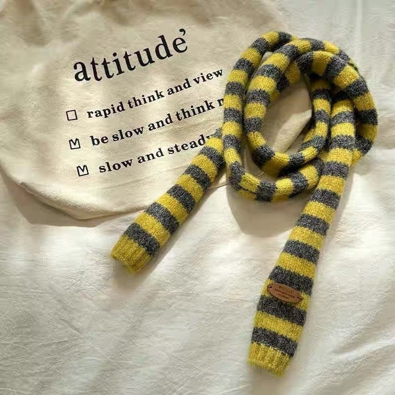 Pleteni šal, korejski stil Y2K, unisex, japanskog tankog dizajna, poliestersko vlakno, proljeće, izdanje ljeto 2021