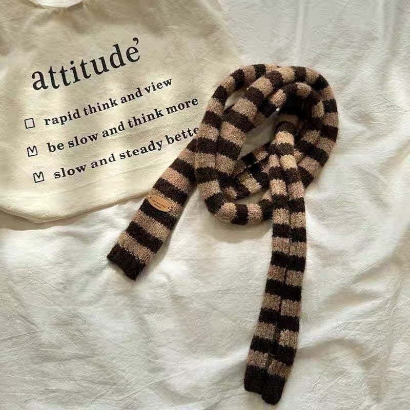 Pleteni šal, korejski stil Y2K, unisex, japanskog tankog dizajna, poliestersko vlakno, proljeće, izdanje ljeto 2021