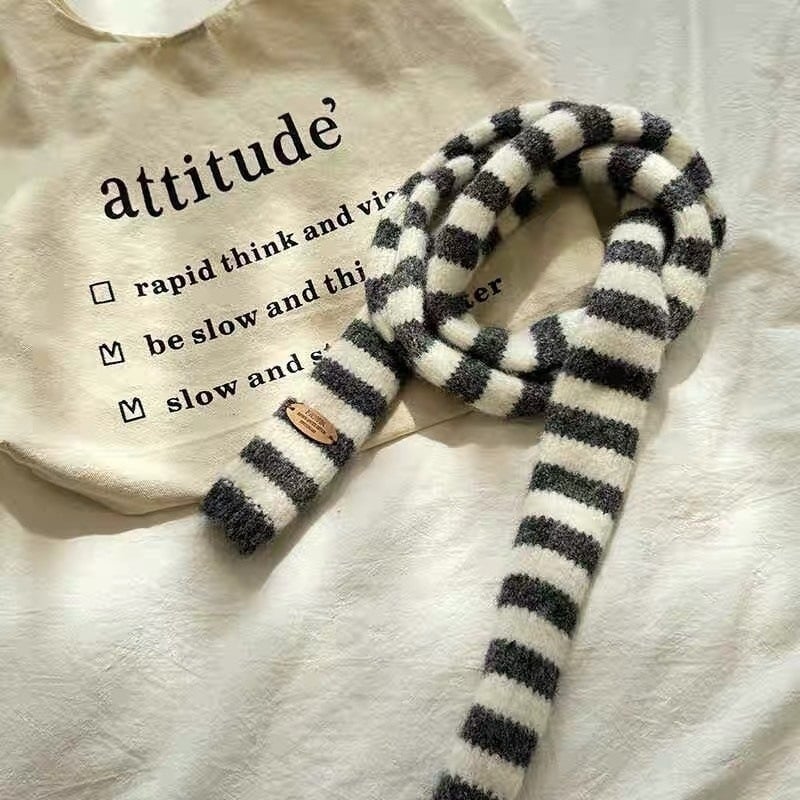 Pleteni šal, korejski stil Y2K, unisex, japanskog tankog dizajna, poliestersko vlakno, proljeće, izdanje ljeto 2021