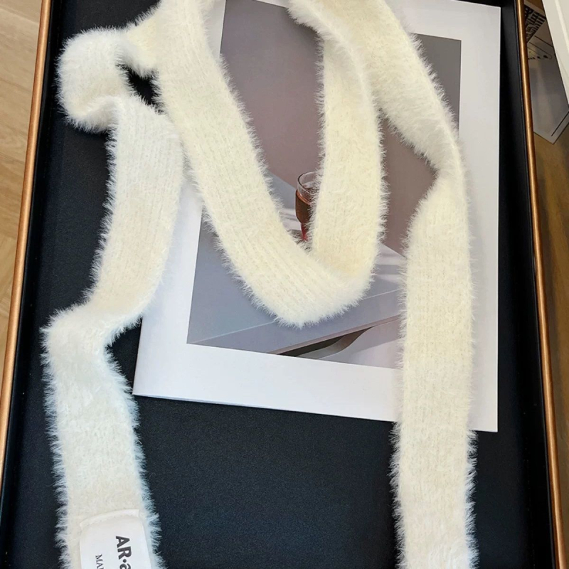 Garš, šaurs šalle meitenēm — Eiropas un Amerikas dizains, vilnas šalle aksesuārs ziemai, palaists 2021. gada vasarā