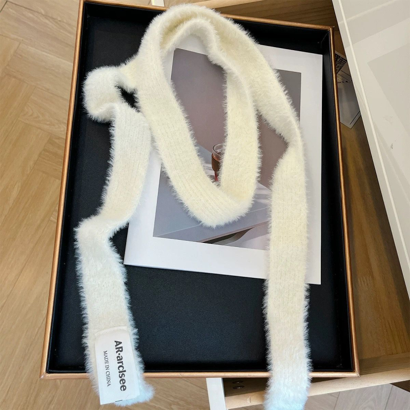 Garš, šaurs šalle meitenēm — Eiropas un Amerikas dizains, vilnas šalle aksesuārs ziemai, palaists 2021. gada vasarā