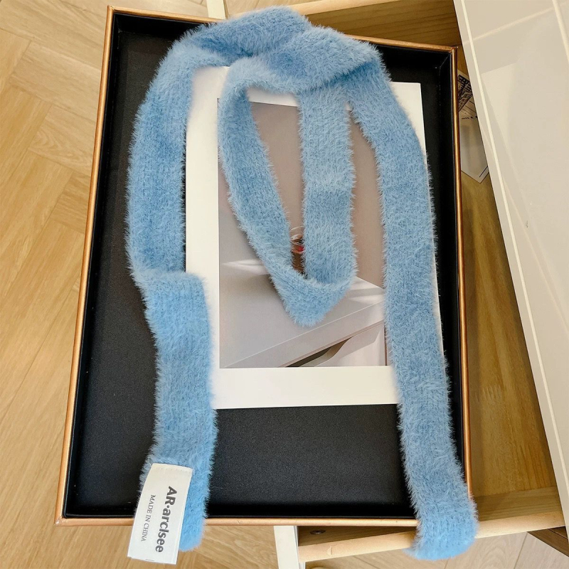 Garš, šaurs šalle meitenēm — Eiropas un Amerikas dizains, vilnas šalle aksesuārs ziemai, palaists 2021. gada vasarā