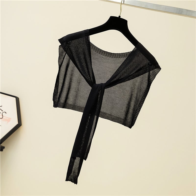 Viskozes adīts šalle ar mezglu — viegls kakla pārsegs visu gada laikam, pielāgojams