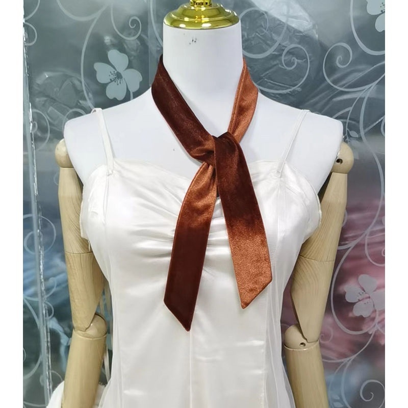 Velvētā šalles aksesuārs ar loku siksnu, plāns šalle; materiāls: velvēt/polisteris; sezona: pavasaris; izlaišanas gads: 2021