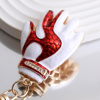 Raktų pakabukas iš cinko lydinio, futbolo tema su deimantų įdėjomis, SKIYER