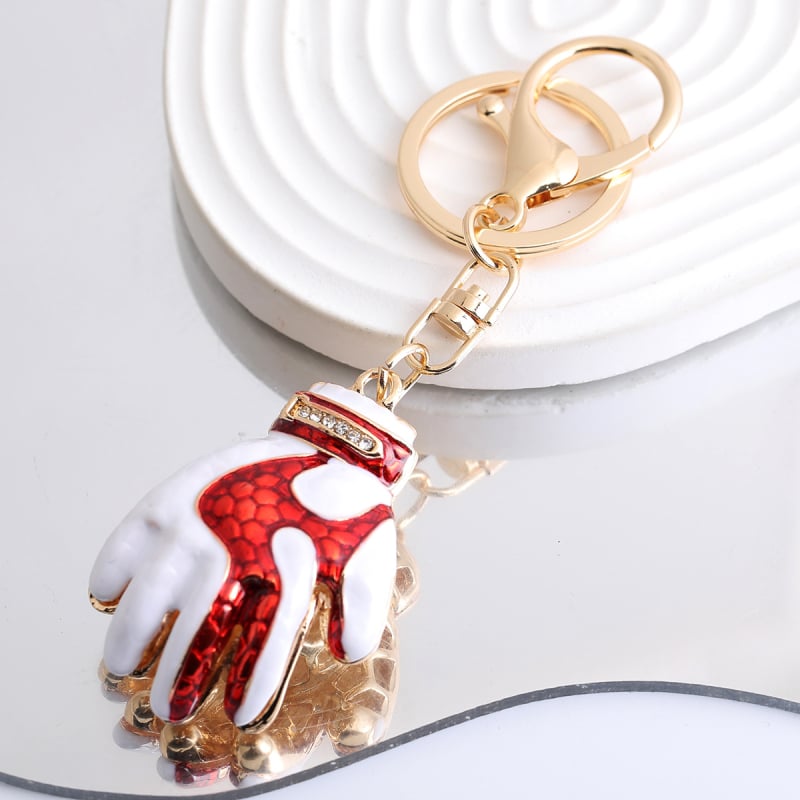 Raktų pakabukas iš cinko lydinio, futbolo tema su deimantų įdėjomis, SKIYER