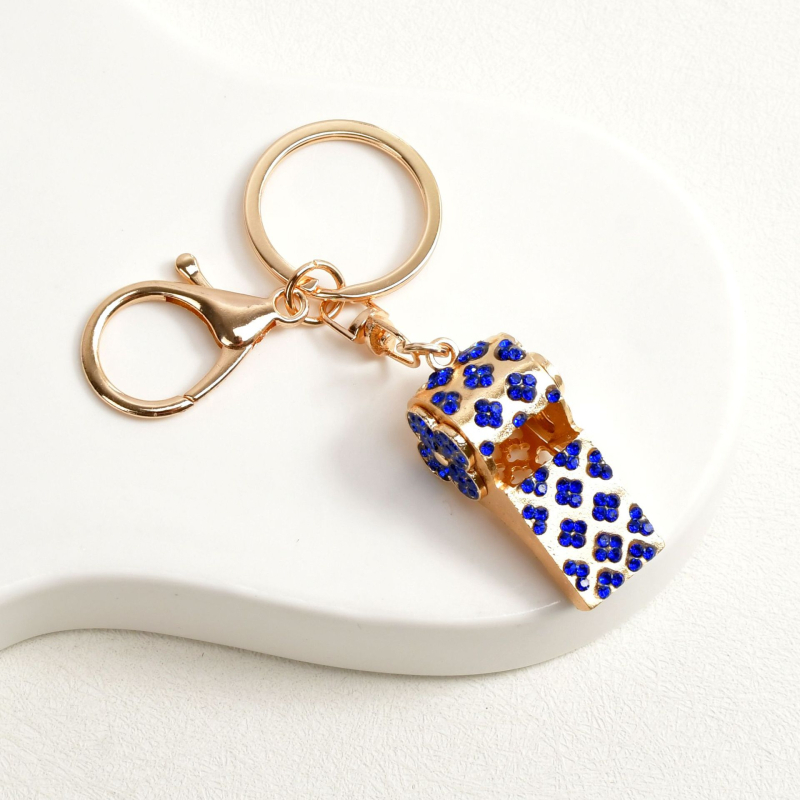 Raktų pakabukas iš cinko lydinio, futbolo tema su deimantų įdėjomis, SKIYER