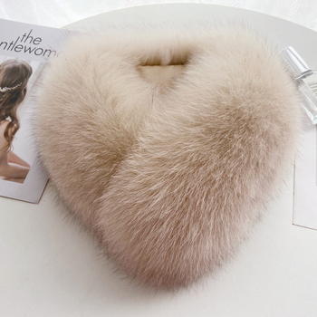 Fular din blană de vulpe cu magnet, guler din blană reală, accesoriu personalizabil pentru haine de iarnă/primăvară/toamnă, origine Hebei