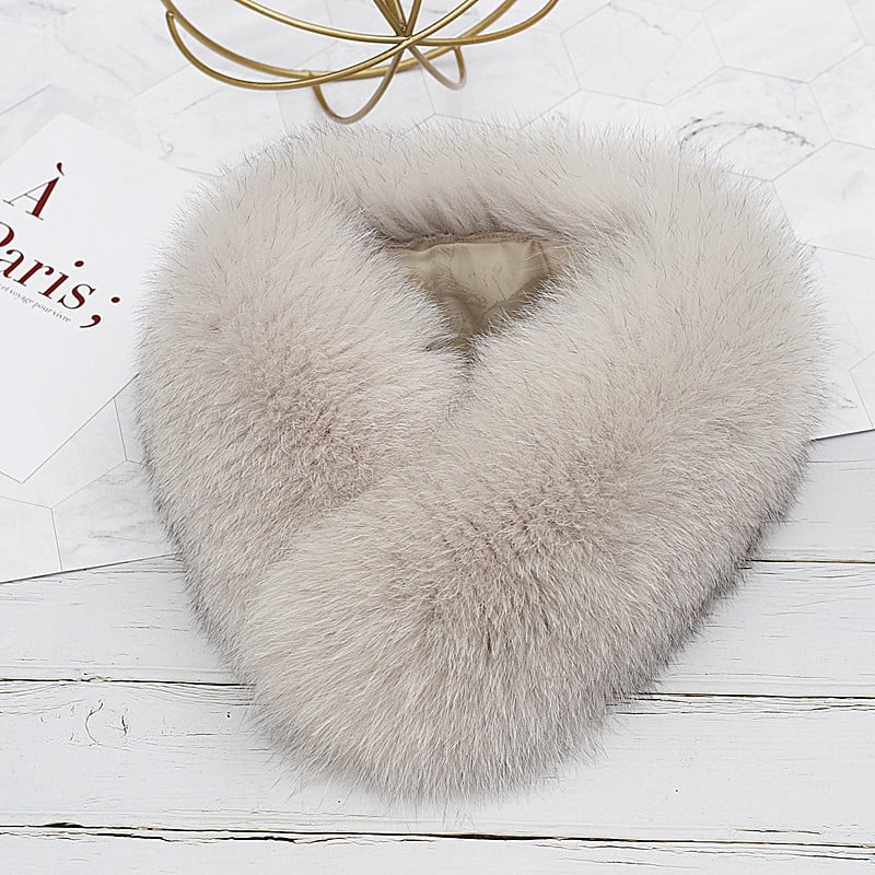 Fular din blană de vulpe cu magnet, guler din blană reală, accesoriu personalizabil pentru haine de iarnă/primăvară/toamnă, origine Hebei