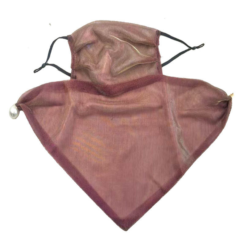 Korejski stil – ljetna zaštita od sunca s šarenim perlicama, poliester materijal, višefunkcionalni šal za žene, jednobojan, elegantan