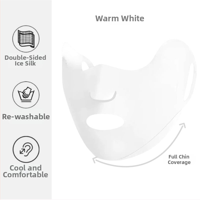 Ice Silk saules aizsardzības maska ar ausu siksnām, universāla, vienkrāsains raksts