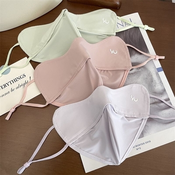 Vasaras saules aizsardzības sejas maska ar 5D trīs-dimensiju ribas atbalstu, neilons, uz auss siksniņa, universāla