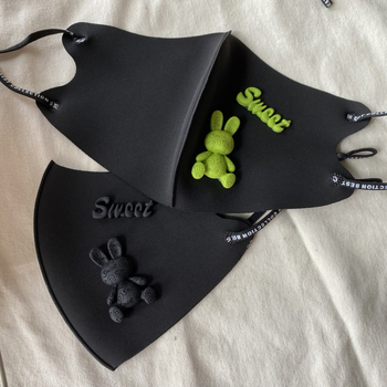 Mască pentru față pentru femei, design 3D de elev, respirabilă, rezistentă la vânt și praf, lavabilă