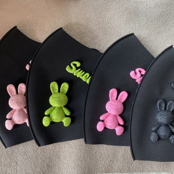 Mască pentru față pentru femei, design 3D de elev, respirabilă, rezistentă la vânt și praf, lavabilă