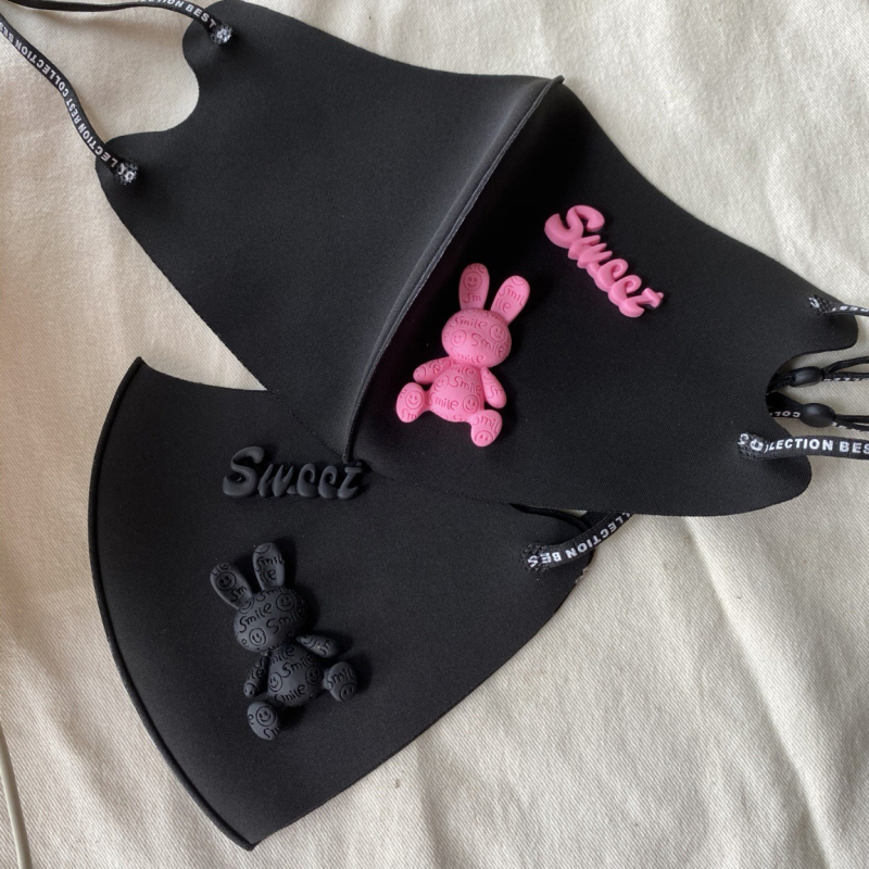 Mască pentru față pentru femei, design 3D de elev, respirabilă, rezistentă la vânt și praf, lavabilă