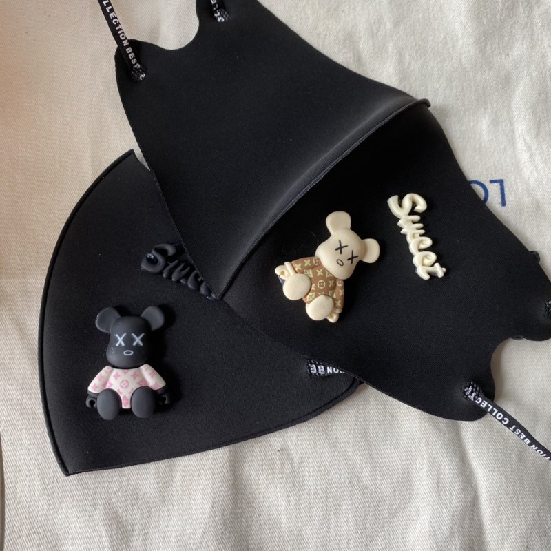 Mască pentru față pentru femei, design 3D de elev, respirabilă, rezistentă la vânt și praf, lavabilă