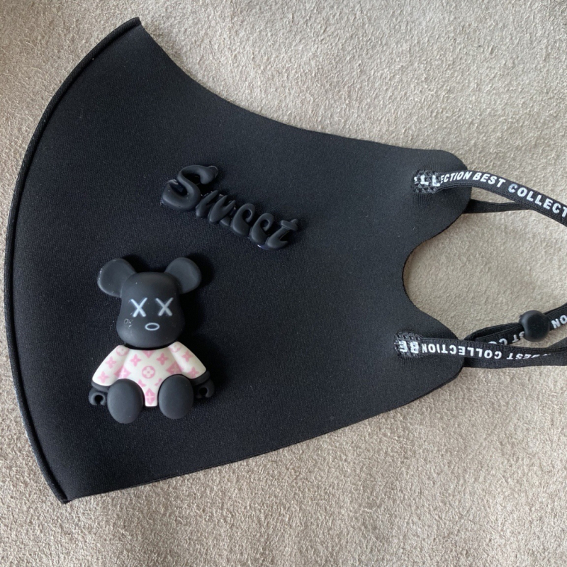 Mască pentru față pentru femei, design 3D de elev, respirabilă, rezistentă la vânt și praf, lavabilă