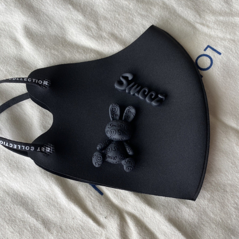 Mască pentru față pentru femei, design 3D de elev, respirabilă, rezistentă la vânt și praf, lavabilă