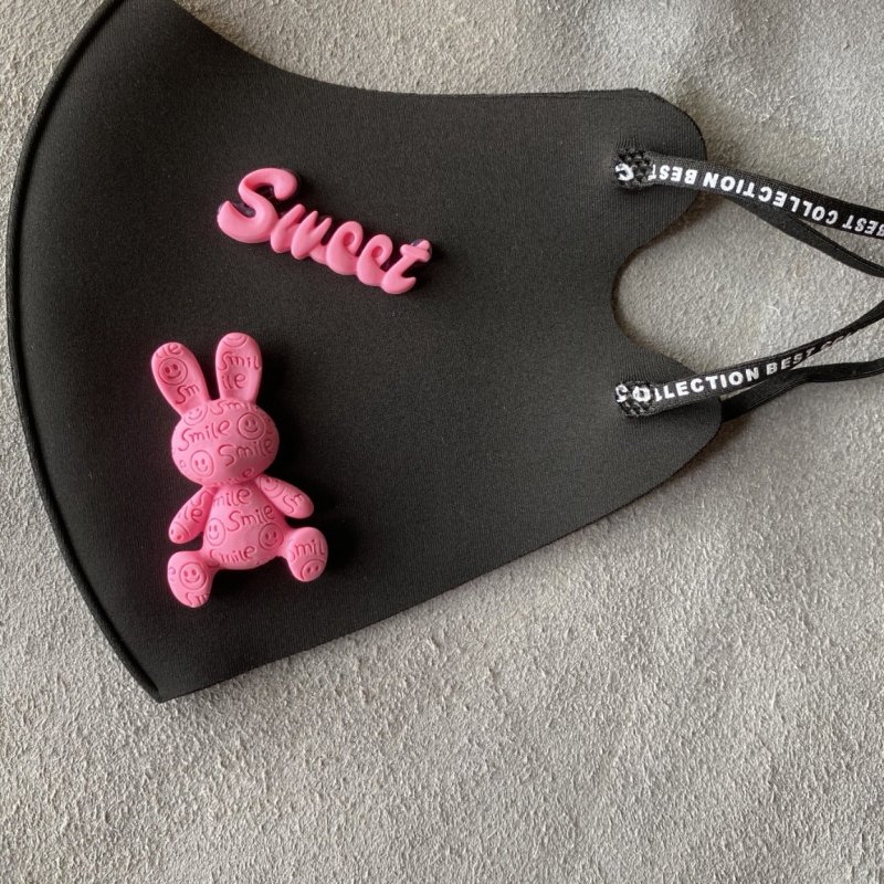 Mască pentru față pentru femei, design 3D de elev, respirabilă, rezistentă la vânt și praf, lavabilă