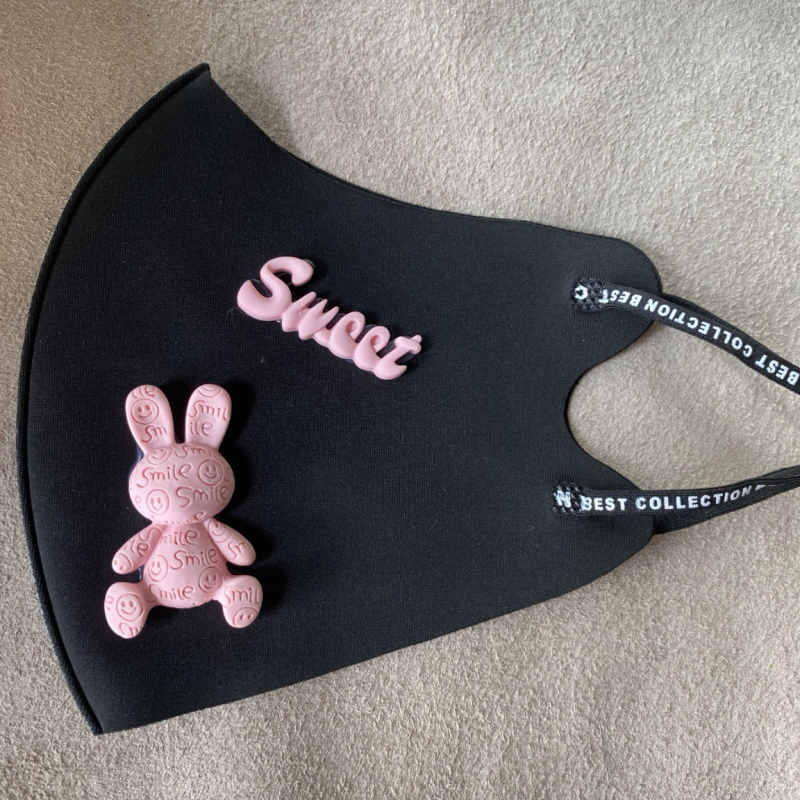 Mască pentru față pentru femei, design 3D de elev, respirabilă, rezistentă la vânt și praf, lavabilă