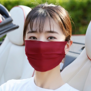 Μάσκα από Mulberry Silk για προστασία από τον ήλιο – διπλό στρώμα, αναπνέουσα, με λουρί στα αυτιά, για γυναίκες