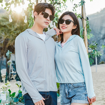 Jakna za sunčevu zaštitu s kapuljom, lagana za ljeto, široki kroj (Tanko; UV 50; Poliester mješavina; trodimenzionalni džepovi)