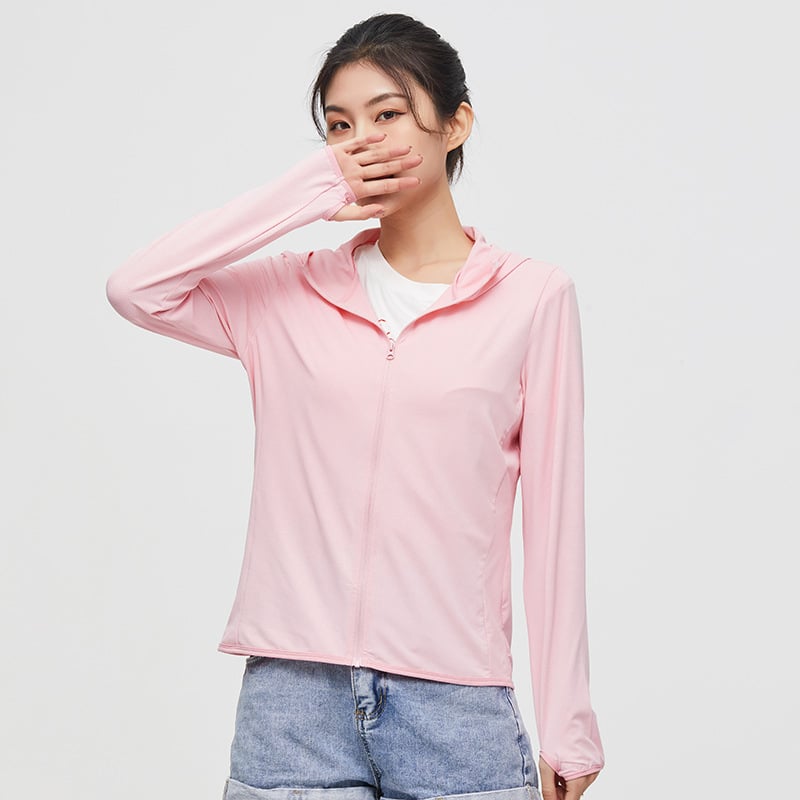 Jakna za sunčevu zaštitu s kapuljom, lagana za ljeto, široki kroj (Tanko; UV 50; Poliester mješavina; trodimenzionalni džepovi)