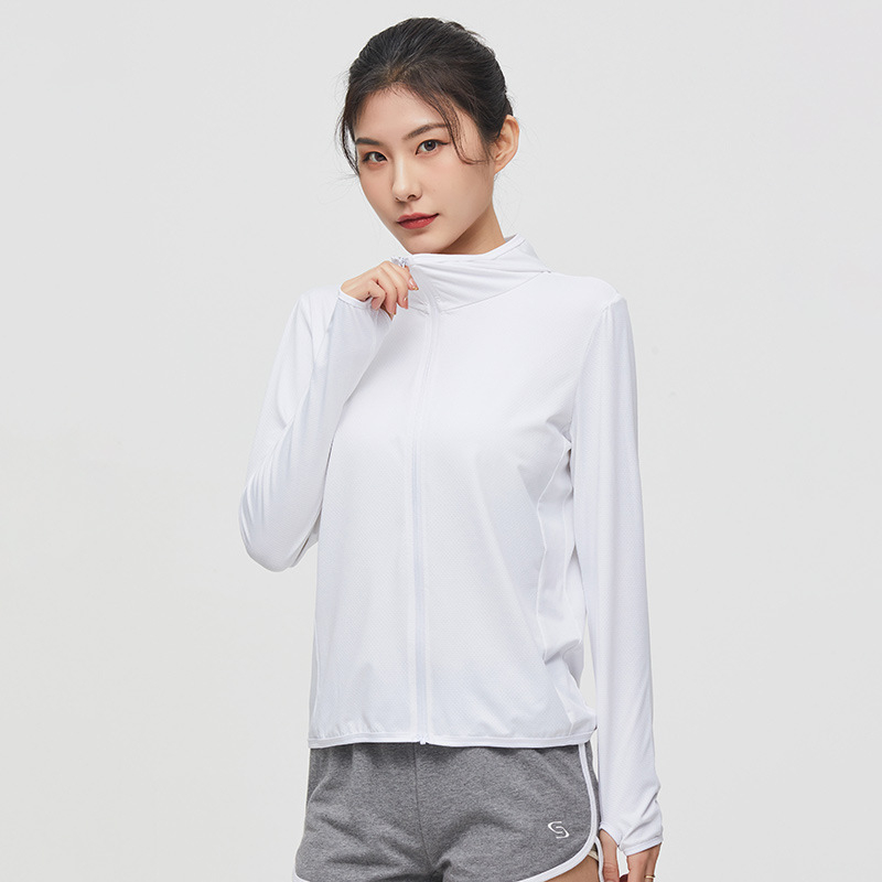 Jakna za sunčevu zaštitu s kapuljom, lagana za ljeto, široki kroj (Tanko; UV 50; Poliester mješavina; trodimenzionalni džepovi)