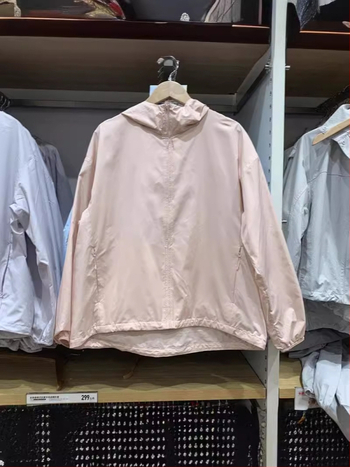 Sieviešu UV aizsardzības kapucēta jaka, viegla, garas piedurknes, rāvējslēdzējs, UPF50+, poliester-nailona maisījums, 3D raksts, vasara 2024