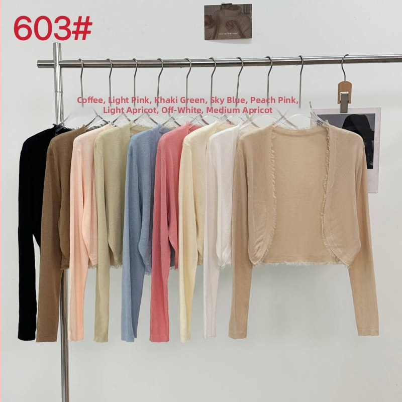 Tencel plāns kardigans ar garām piedurknēm, īss siluets, bez pogām