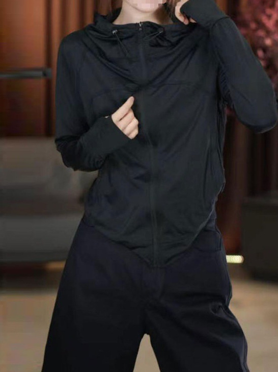 Jachetă cu glugă pentru protecție solară pentru femei, stil Harajuku, mâneci lungi, țesătură ușoară Tencel (Lyocell), UPF 30+, croială normală, vara 2025