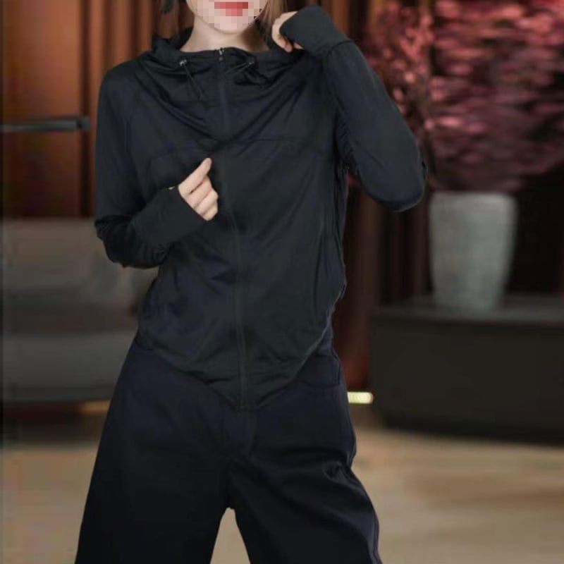 Jachetă cu glugă pentru protecție solară pentru femei, stil Harajuku, mâneci lungi, țesătură ușoară Tencel (Lyocell), UPF 30+, croială normală, vara 2025