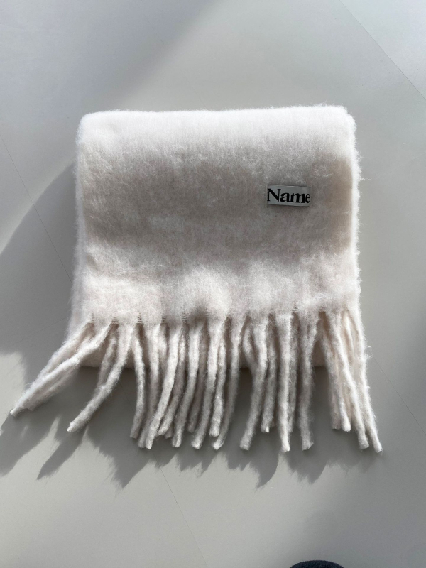 Дамски зимен шал от полиестер - топъл, удължен модел, плетен