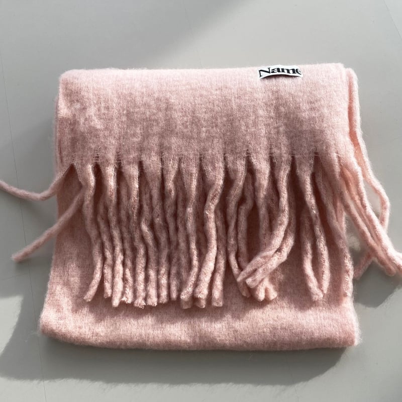 Дамски зимен шал от полиестер - топъл, удължен модел, плетен