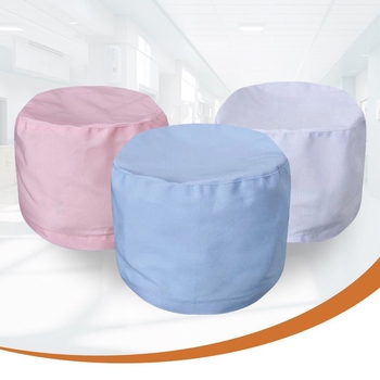 Medicīniskā cepure unisex, piemērota ārsti un māsu, kupolveida krona, īss malas, kokvilnas adīta audums, tie-dye apdare