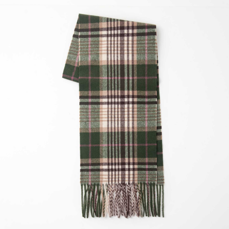 Šal kariran, topao, za sve sezone, poliester tkanina, srednja dužina, svestran dizajn (weft knitting; warp-knitted finish; 100% polyester)