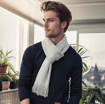 Шал от акрил, warp-knitted, зимен и топъл, прахоустойчив, 100% акрил