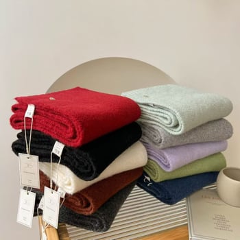 Šal od vunene smeše, dugačak kroj, warp pletenje, održava toplinu, zimski stil