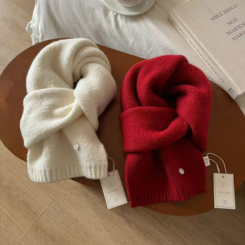 Šal od vunene smeše, dugačak kroj, warp pletenje, održava toplinu, zimski stil