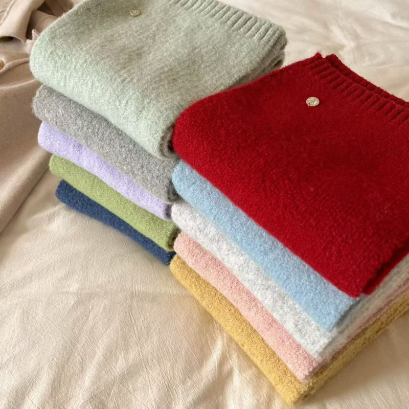 Šal od vunene smeše, dugačak kroj, warp pletenje, održava toplinu, zimski stil