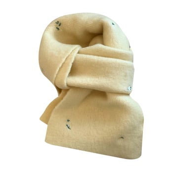 Корейски стил шал с флорална бродерия, вълнен плетен шал, топло през зимата, свеж и сладък стил